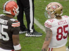 Τα μικρόφωνα έπιασαν τον George Kittle να παρακαλεί τον Myles Garrett εν μέσω Sack Record Chase
| presscode.gr Τα μικρόφωνα έπιασαν τον George Kittle να παρακαλεί τον Myles Garrett εν μέσω Sack Record Chase
| presscode.gr